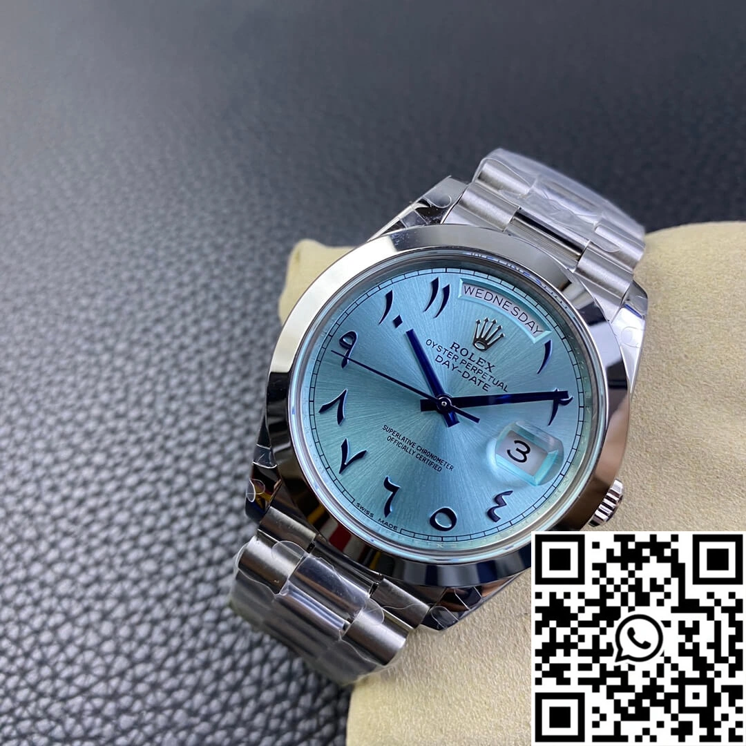 Rolex Day Date BP Factory Middle East Customization Stainless Steel Ice Blue Dial