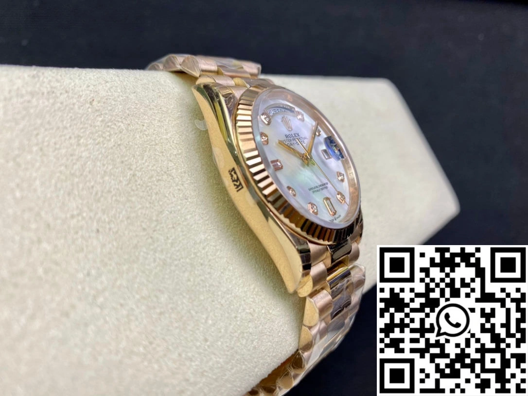 Rolex Day Date M128235-0029 EW Factory White Mother-Of-Pearl Dial