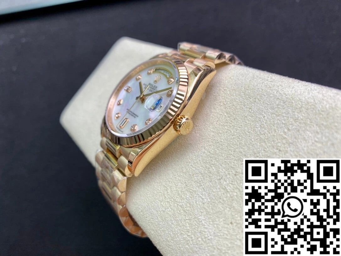 Rolex Day Date M128235-0029 EW Factory White Mother-Of-Pearl Dial