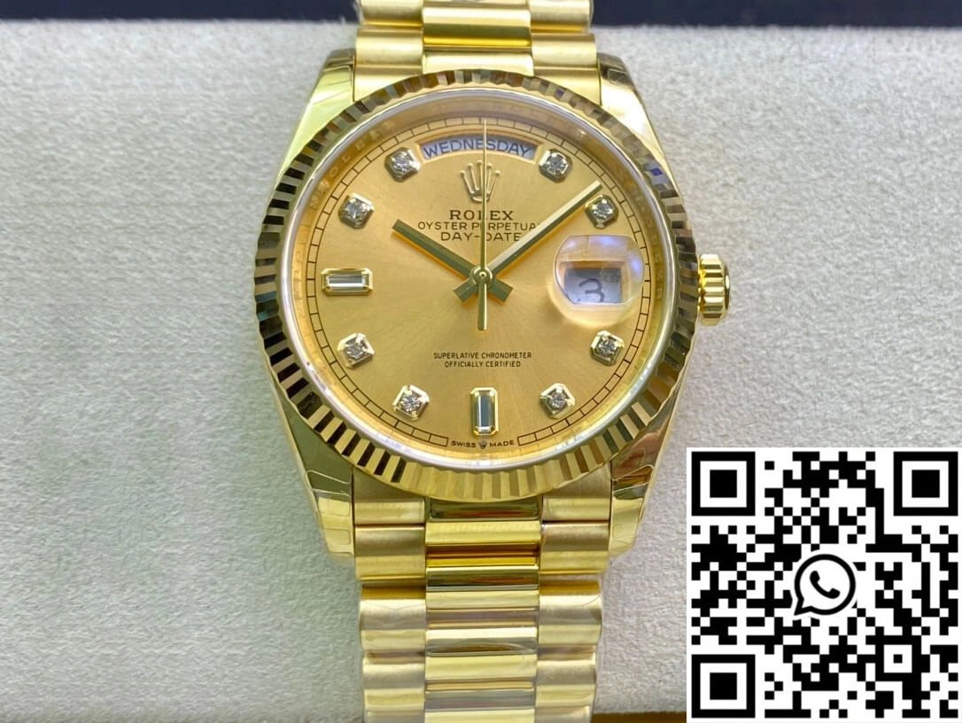 Rolex Day-Date M128238-0008 Yellow Gold EW Factory Champagne Dial