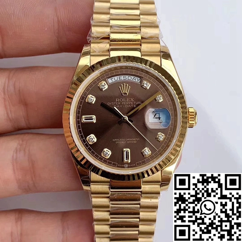 Rolex Day-Date M128238-0022 Yellow Gold EW Factory Gray Dial