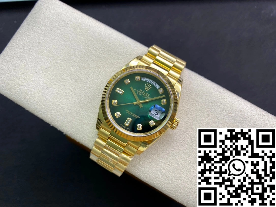 Rolex Day-Date M128238-0069 Yellow Gold EW Factory Gradual Green Dial