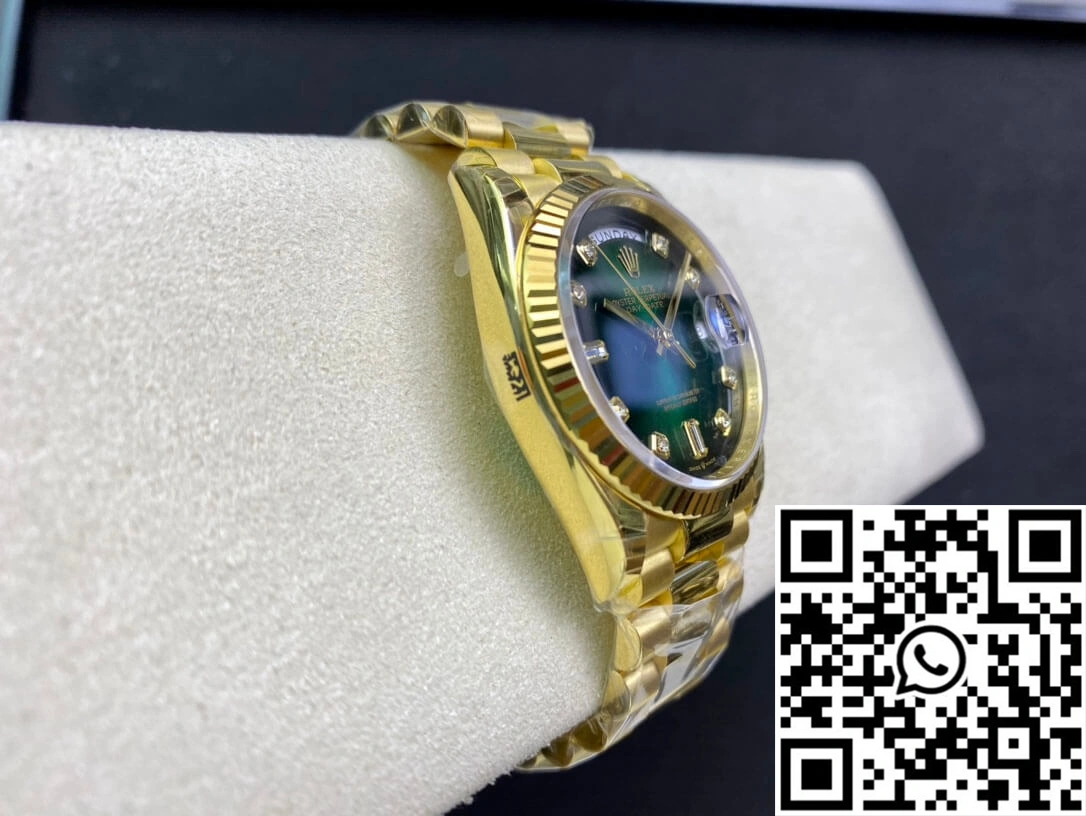 Rolex Day-Date M128238-0069 Yellow Gold EW Factory Gradual Green Dial