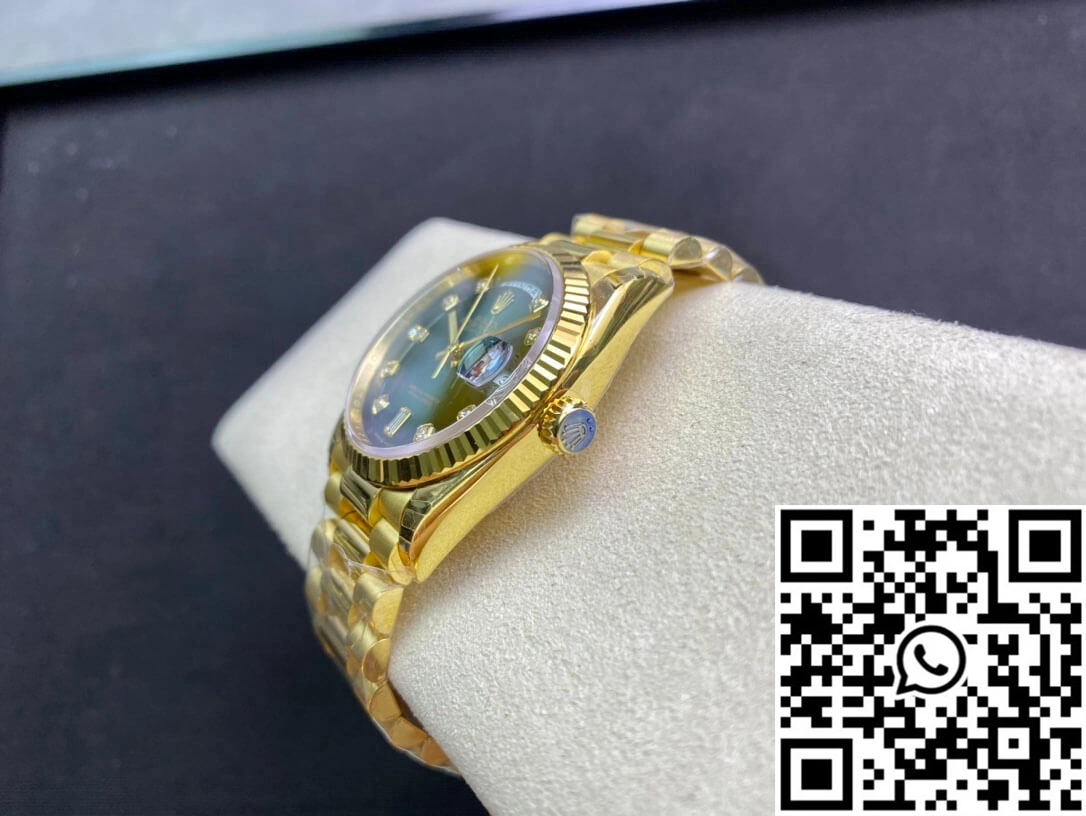 Rolex Day-Date M128238-0069 Yellow Gold EW Factory Gradual Green Dial