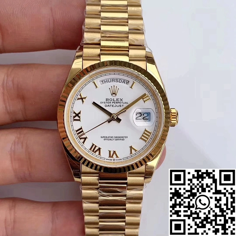Rolex Day-Date M128238 EW Factory White Dial Roman Time Scale