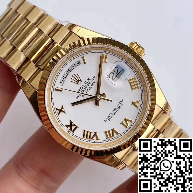 Rolex Day-Date M128238 EW Factory White Dial Roman Time Scale