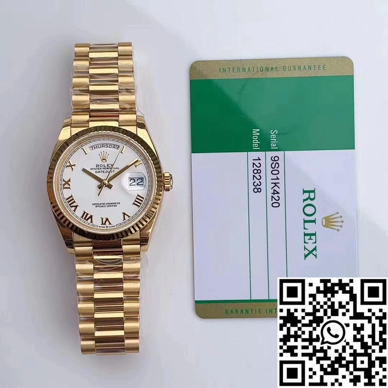 Rolex Day-Date M128238 EW Factory White Dial Roman Time Scale