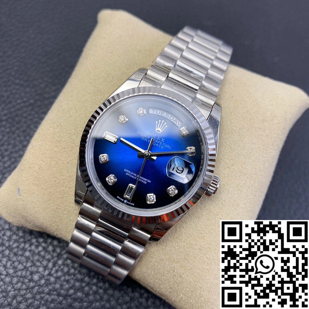 Rolex Day-Date M128239-0023 EW Factory Diamond Gradient Blue Dial