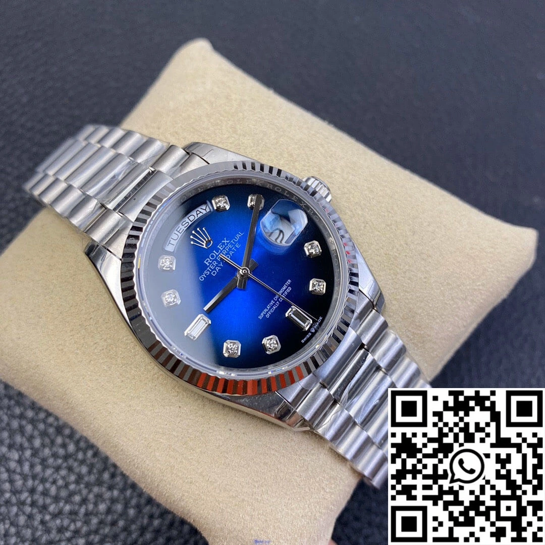 Rolex Day-Date M128239-0023 EW Factory Diamond Gradient Blue Dial