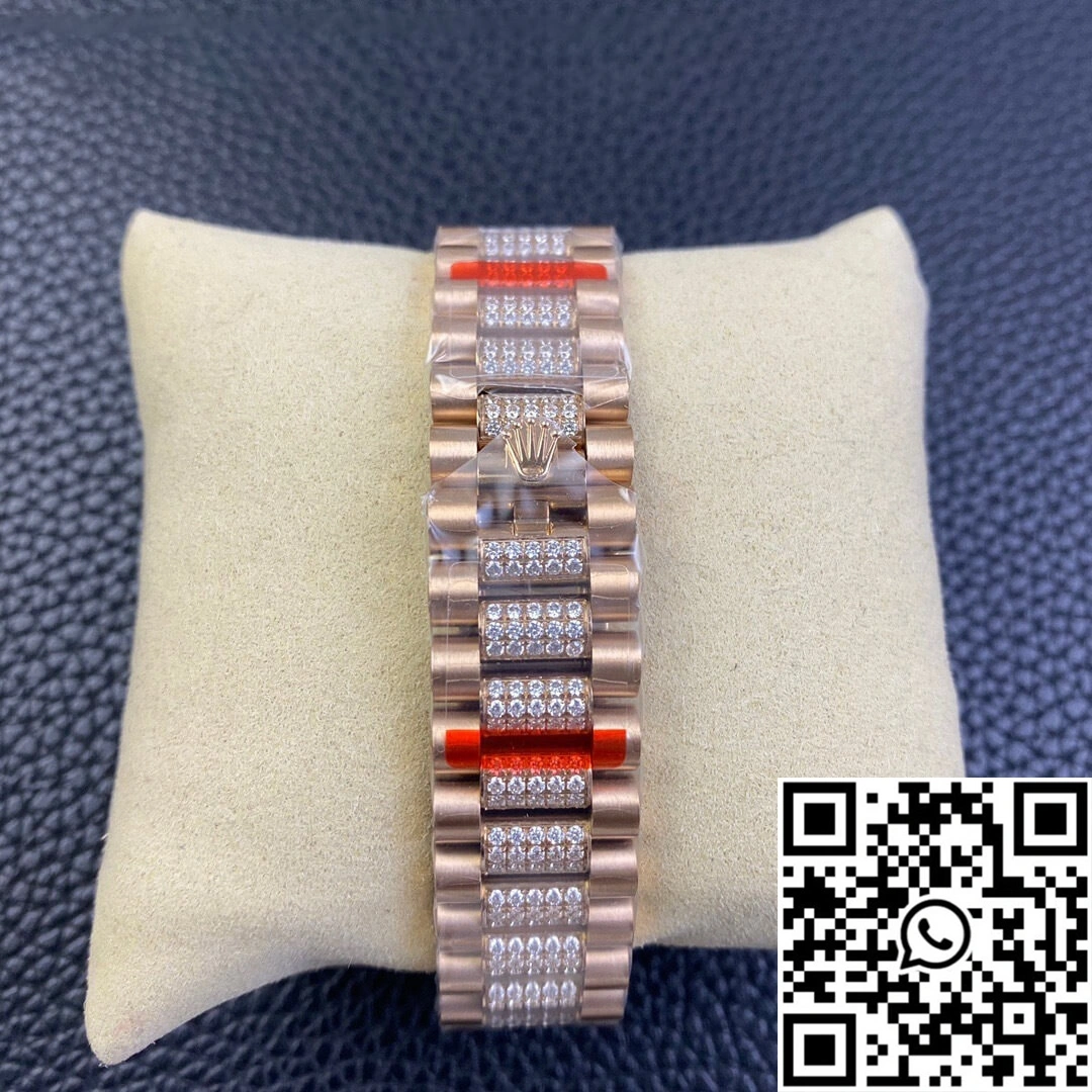 Rolex Day Date M128345rbr-0041 EW Factory Diamond Strap