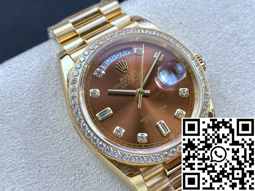 Rolex Day Date M128348RBR-0005 EW Factory Brown Dial
