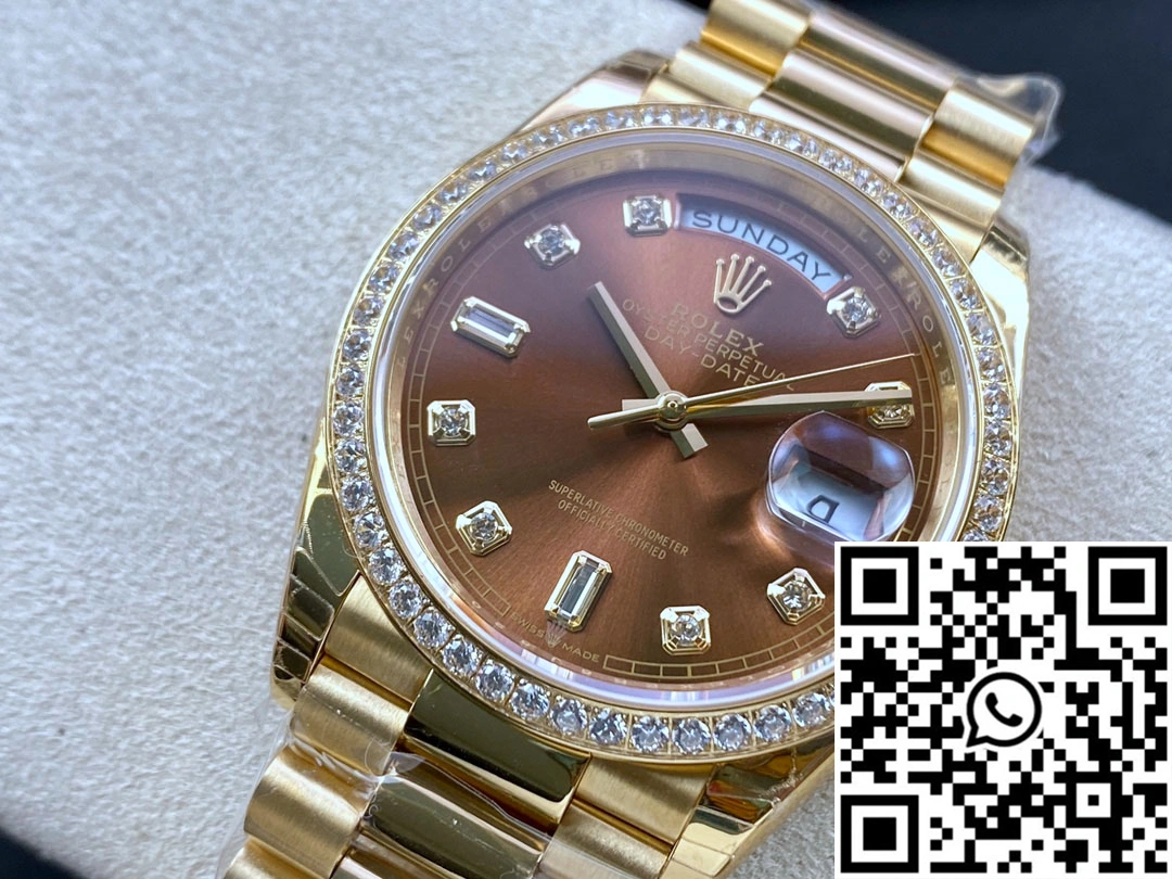 Rolex Day Date M128348RBR-0005 EW Factory Brown Dial