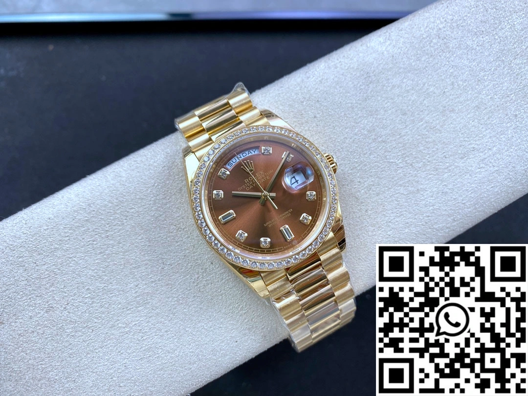 Rolex Day Date M128348RBR-0005 EW Factory Brown Dial