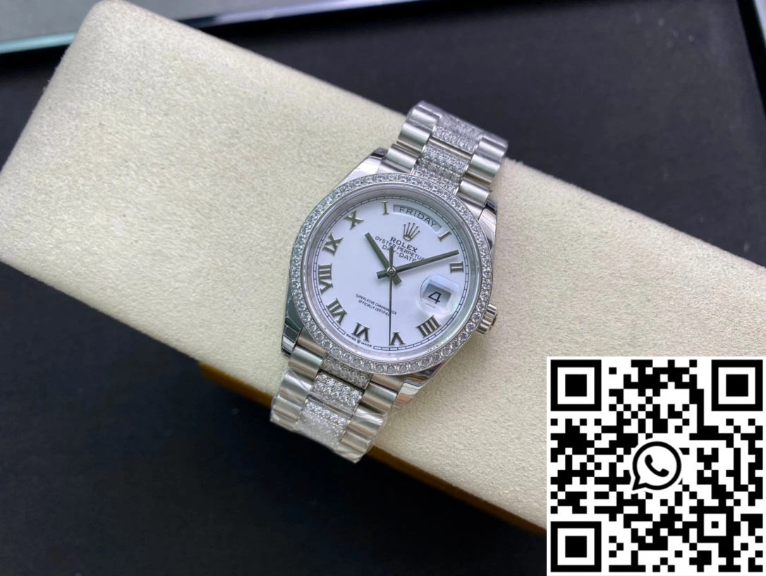 Rolex Day Date M128349RBR-0026 EW Factory Diamond-Set Bezel