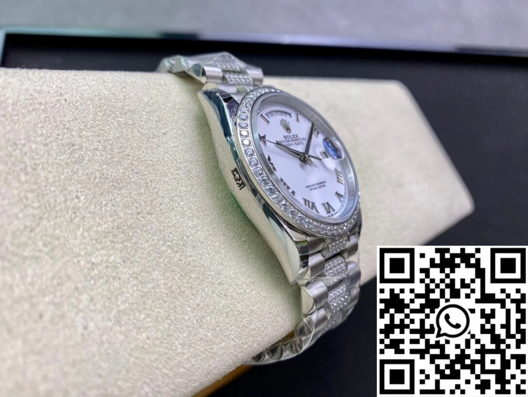 Rolex Day Date M128349RBR-0026 EW Factory Diamond-Set Bezel