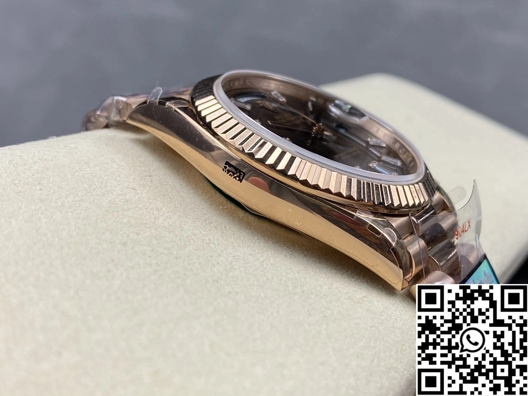 Rolex Day Date M228235-0003 QF Factory v5 Tungsten Steel Chocalate Dial