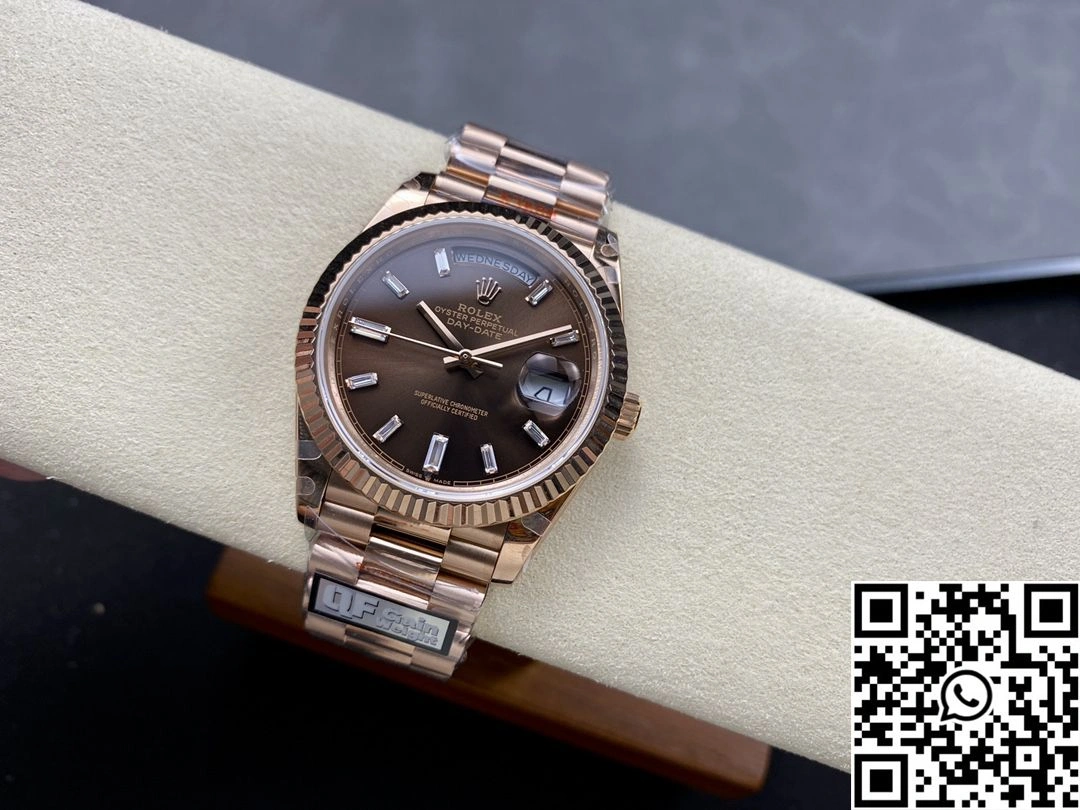 Rolex Day Date M228235-0003 QF Factory v5 Tungsten Steel Chocalate Dial
