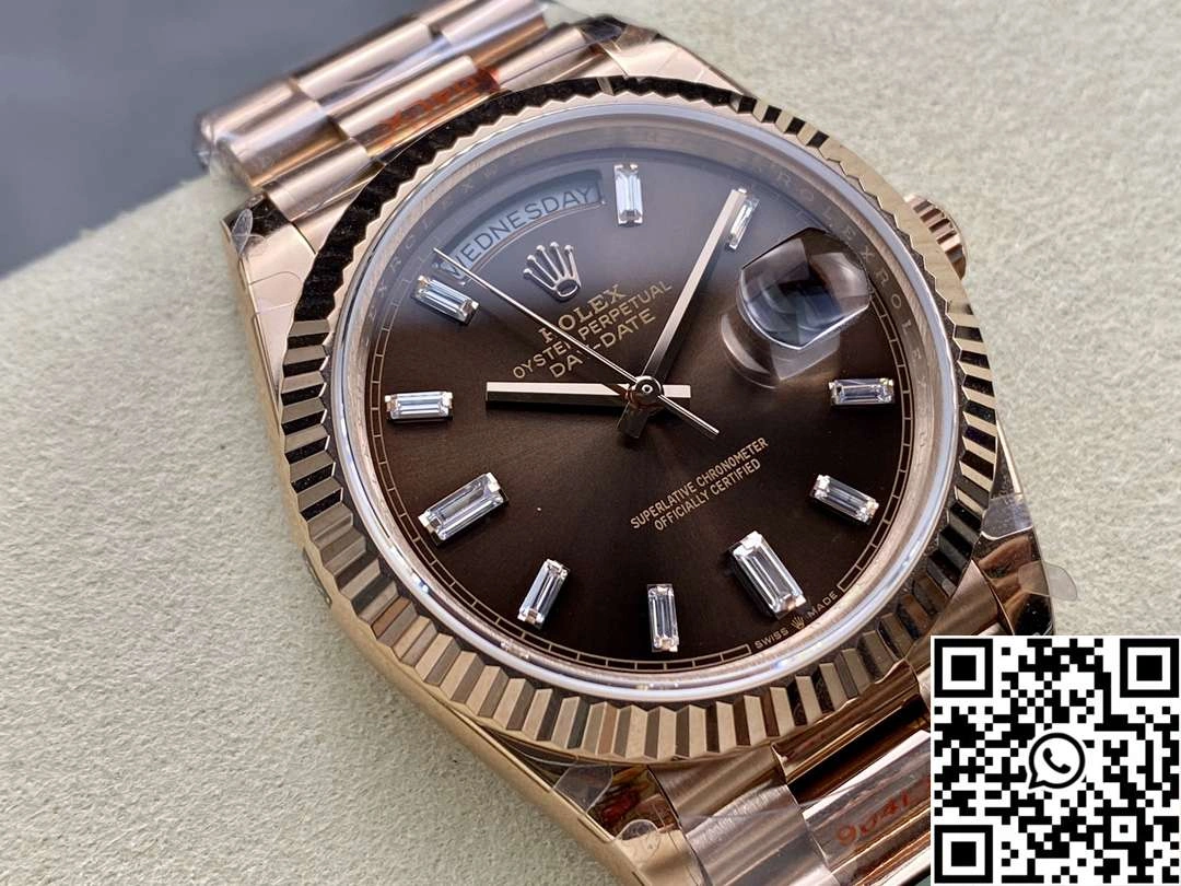Rolex Day Date M228235-0003 QF Factory v5 Tungsten Steel Chocalate Dial