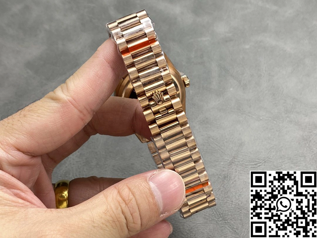 Rolex Day Date M228235-0004 QF Factory v5 Tungsten Steel Rose Gold Silver Dial