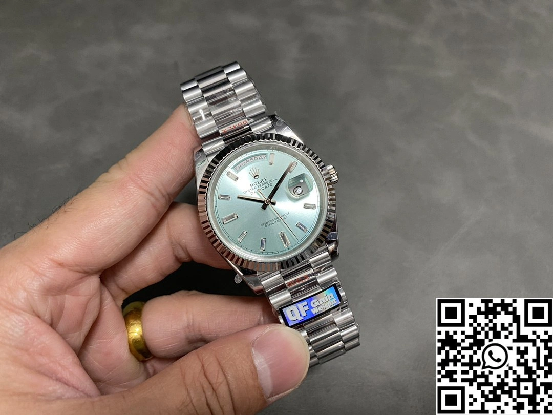 Rolex Day Date M228236-0006 QF Factory v5 Tungsten Steel Blue Dial