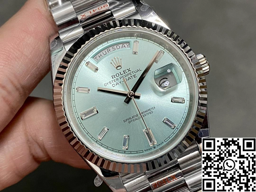 Rolex Day Date M228236-0006 QF Factory v5 Tungsten Steel Blue Dial