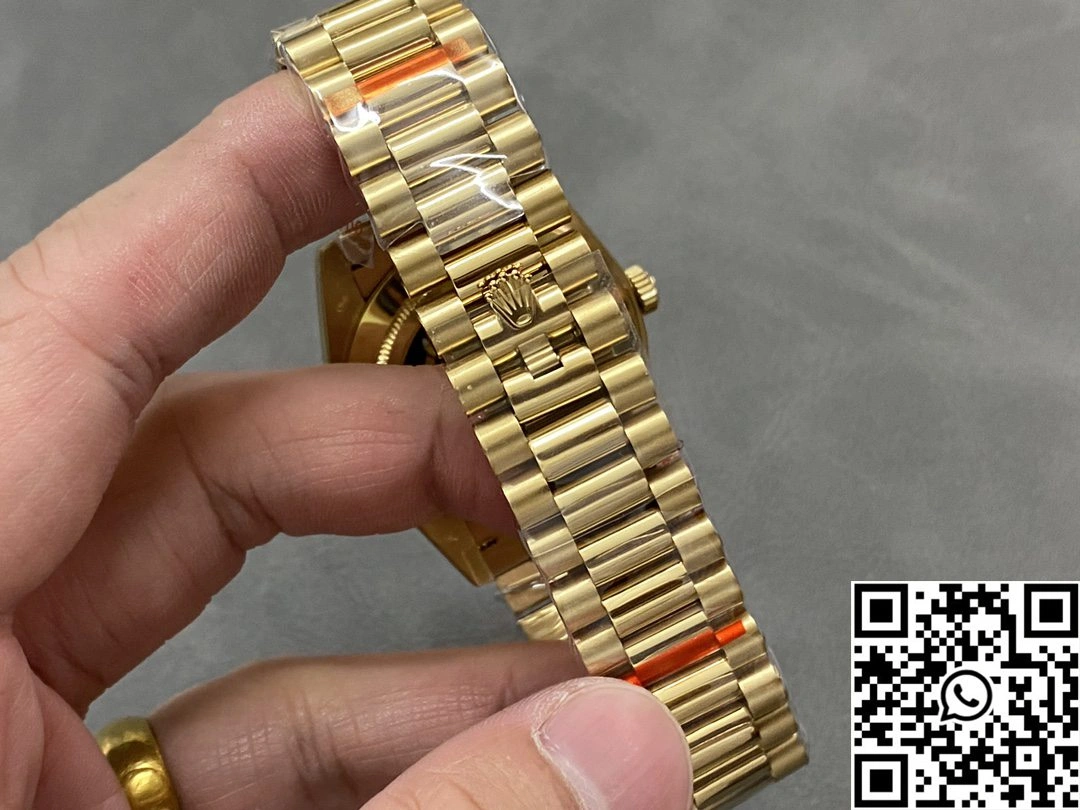 Rolex Day Date M228238-0005 QF Factory v5 Tungsten Steel Gold Dial Diamond Hourmarker