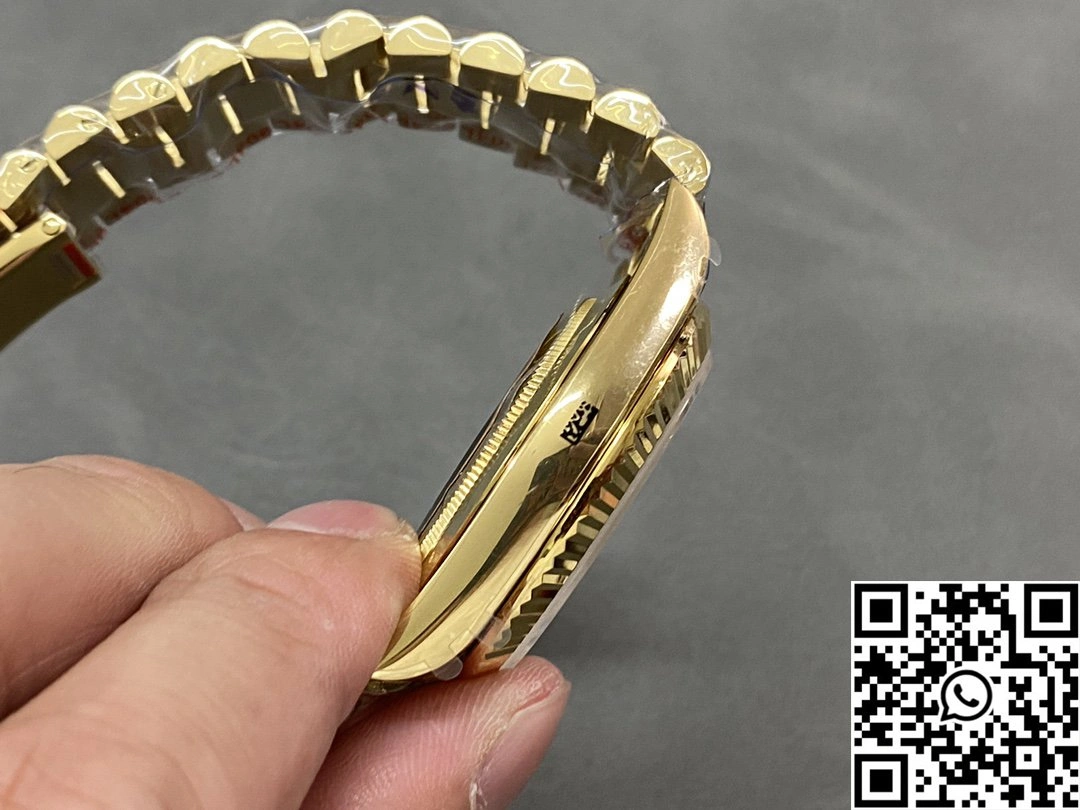 Rolex Day Date M228238-0005 QF Factory v5 Tungsten Steel Gold Dial Diamond Hourmarker
