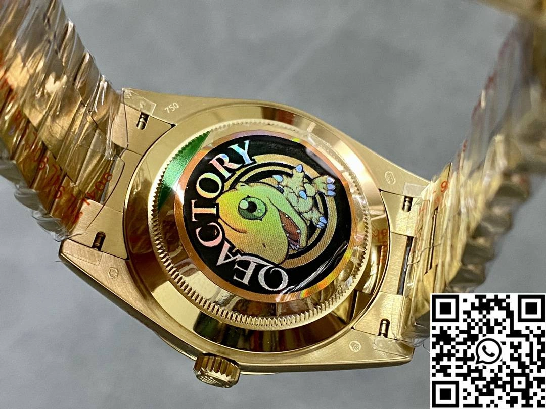 Rolex Day Date M228238-0059 QF Factory v5 Tungsten Steel Black Dial Diamond Hourmarker