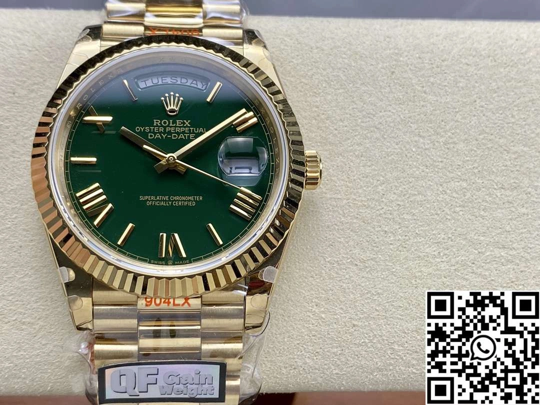 Rolex Day Date M228238-0061 QF Factory v5 Tungsten Steel Green Dial