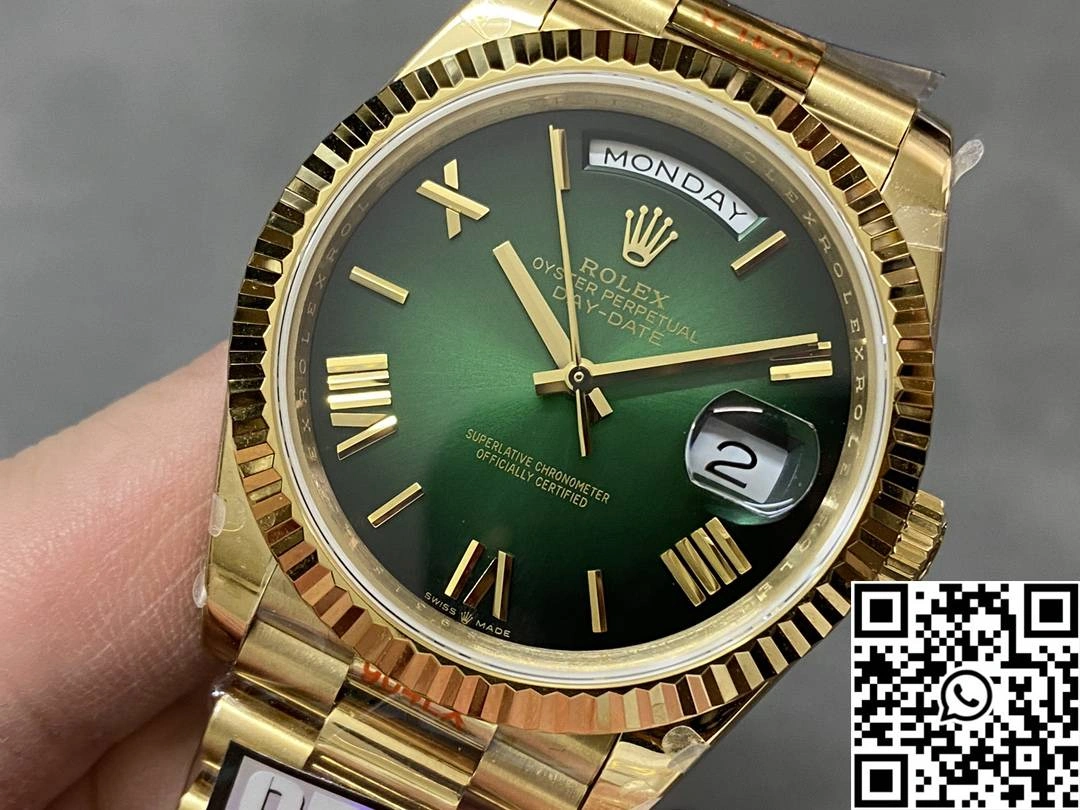 Rolex Day Date M228238-0069 QF Factory v5 Tungsten Steel Green Dial
