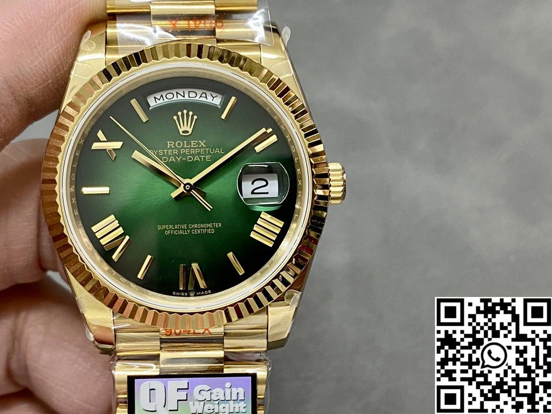 Rolex Day Date M228238-0069 QF Factory v5 Tungsten Steel Green Dial
