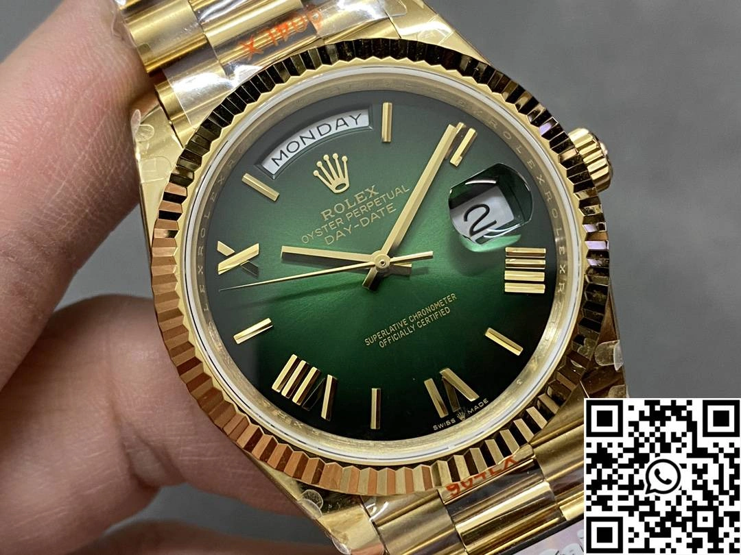 Rolex Day Date M228238-0069 QF Factory v5 Tungsten Steel Green Dial