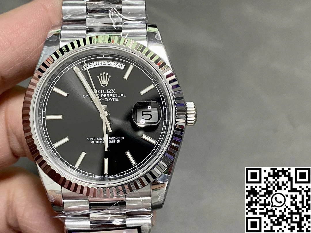 Rolex Day Date M228239-0004 QF Factory v5 Tungsten Steel Black Dial