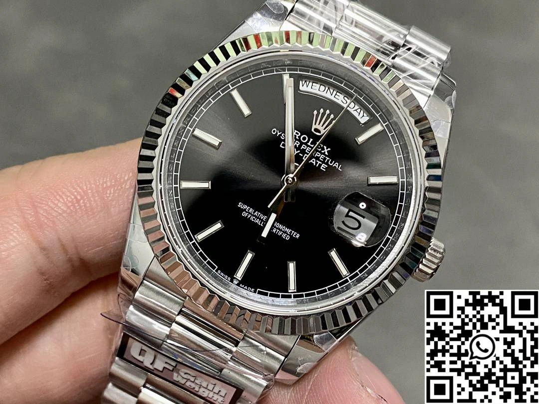 Rolex Day Date M228239-0004 QF Factory v5 Tungsten Steel Black Dial