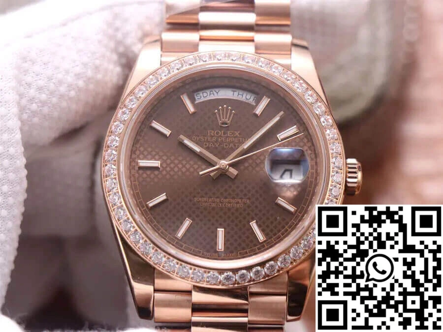 Rolex Day-Date M228345RBR-0005 EW Factory Chocolate Color Dial