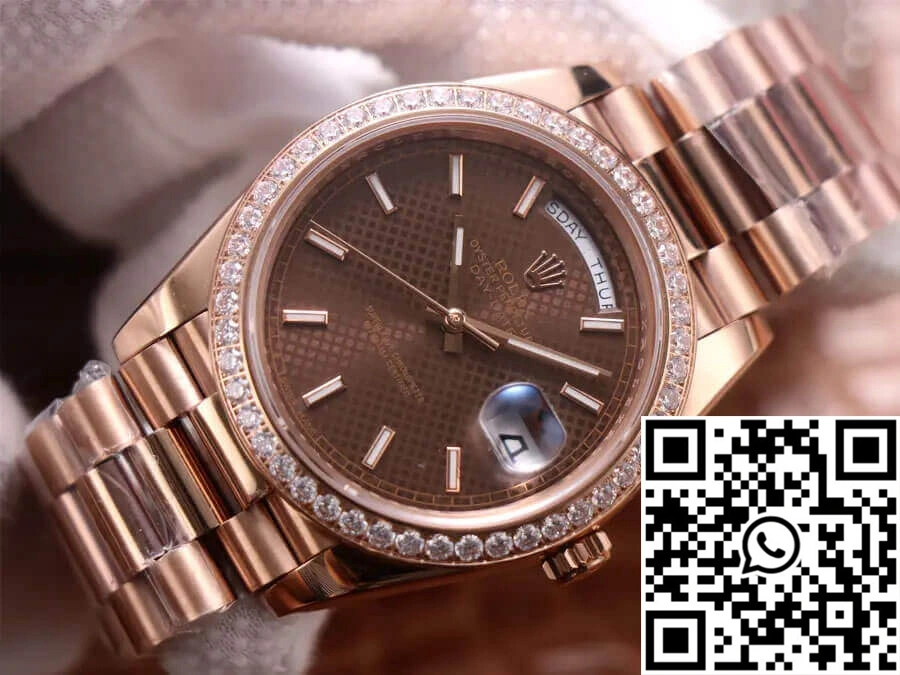 Rolex Day-Date M228345RBR-0005 EW Factory Chocolate Color Dial
