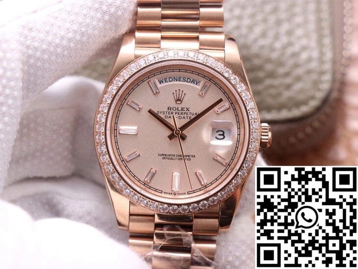 Rolex Day-Date M228345RBR-0007 EW Factory Diamond Sundust Dial