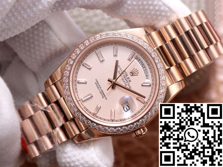 Rolex Day-Date M228345RBR-0007 EW Factory Diamond Sundust Dial