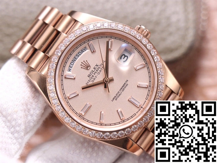 Rolex Day-Date M228345RBR-0007 EW Factory Diamond Sundust Dial