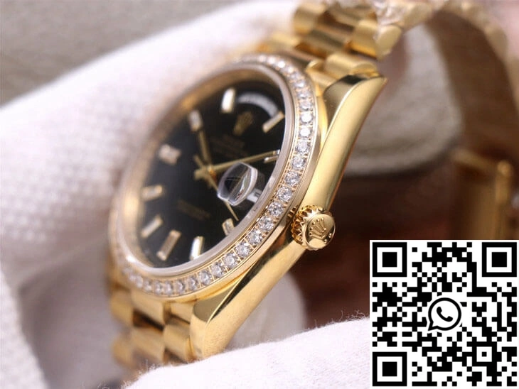Rolex Day-Date M228348RBR-0001 EW Factory Yellow Gold Black Dial