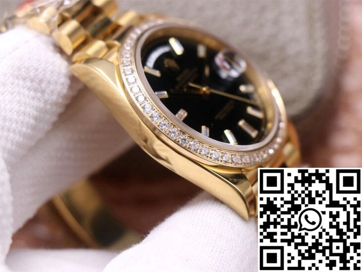 Rolex Day-Date M228348RBR-0001 EW Factory Yellow Gold Black Dial