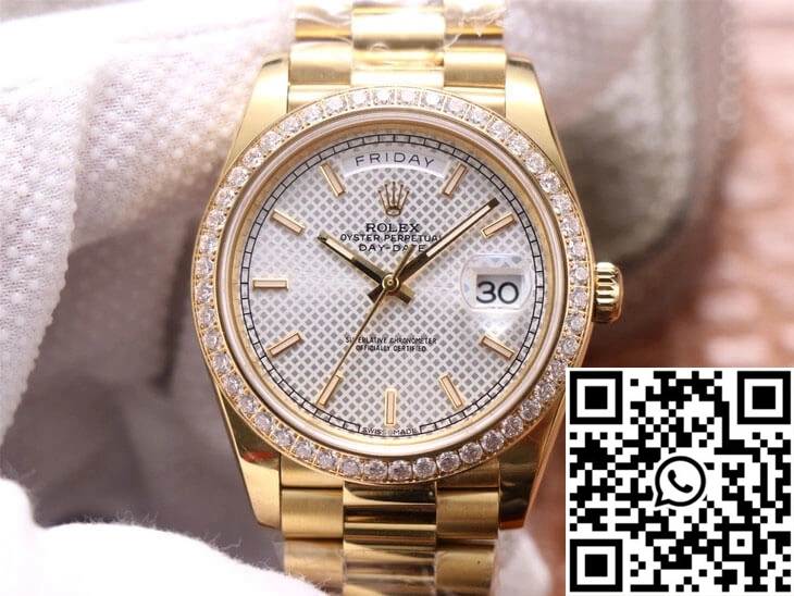 Rolex Day-Date M228348RBR-0005 EW Factory Silver Dial