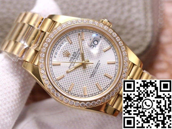 Rolex Day-Date M228348RBR-0005 EW Factory Silver Dial