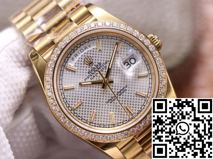 Rolex Day-Date M228348RBR-0005 EW Factory Silver Dial