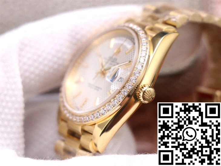 Rolex Day-Date M228348RBR-0005 EW Factory Silver Dial