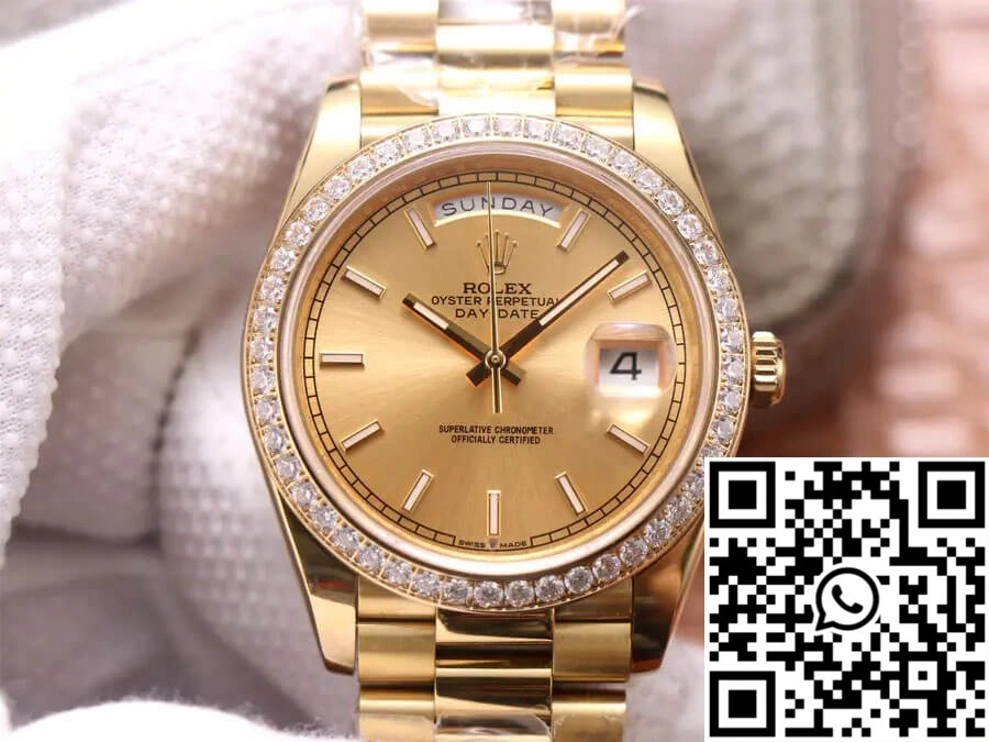 Rolex Day-Date M228348RBR-0008 EW Factory Champagne Dial