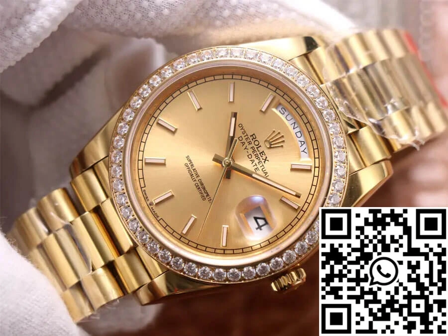 Rolex Day-Date M228348RBR-0008 EW Factory Champagne Dial