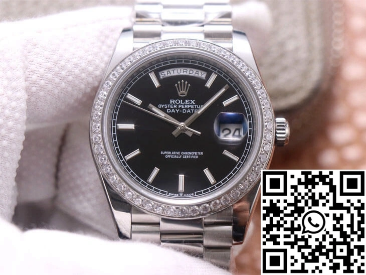 Rolex Day-Date M228349RBR-0002 EW Factory Black Dial