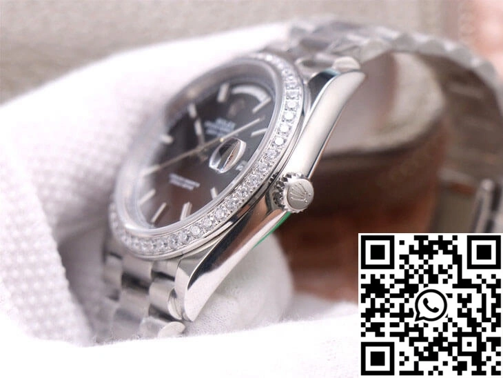 Rolex Day-Date M228349RBR-0002 EW Factory Black Dial