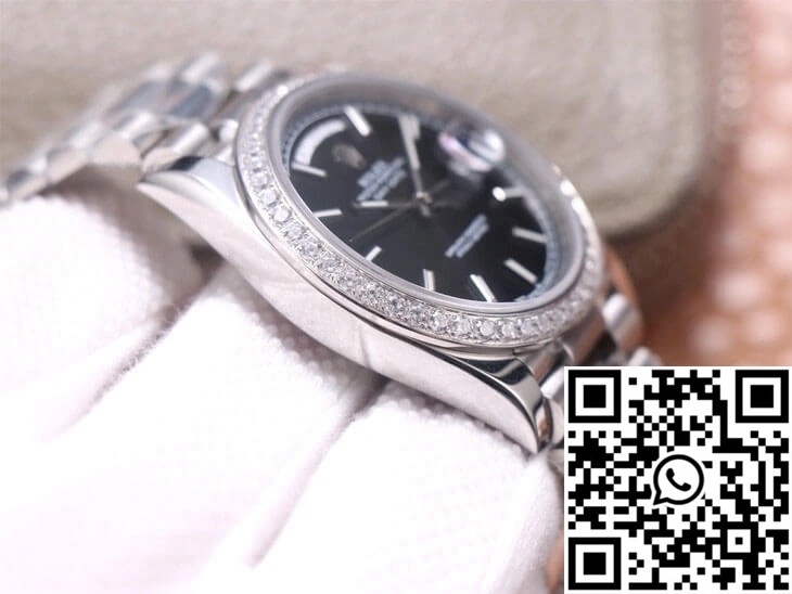 Rolex Day-Date M228349RBR-0002 EW Factory Black Dial